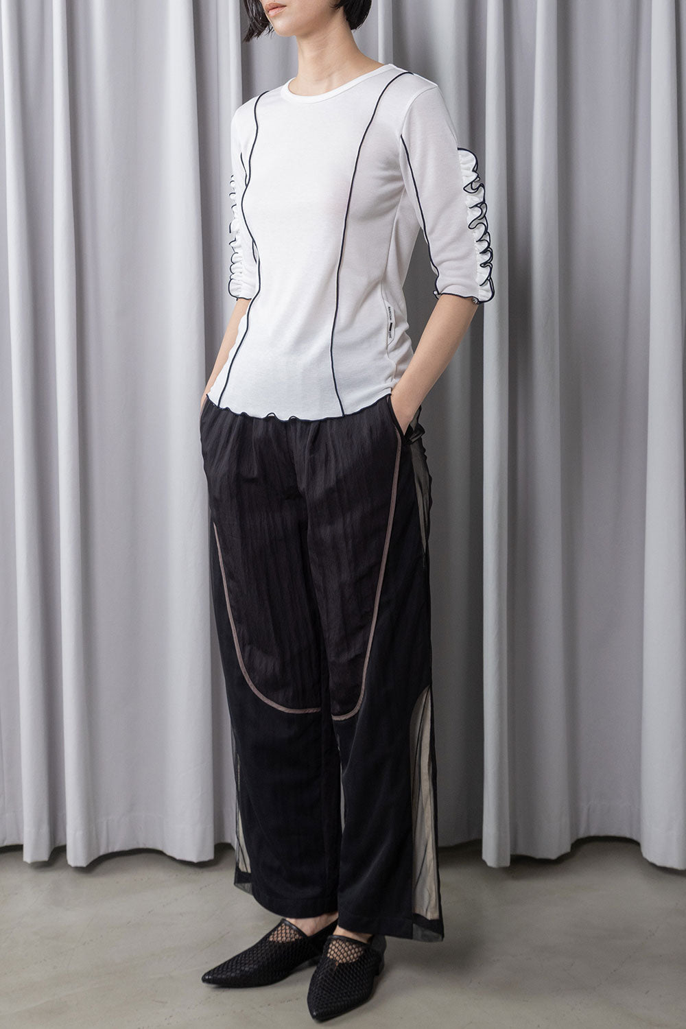 MARECHAL TERRE ラッフル袖インナートップス【ZMT262CT112】