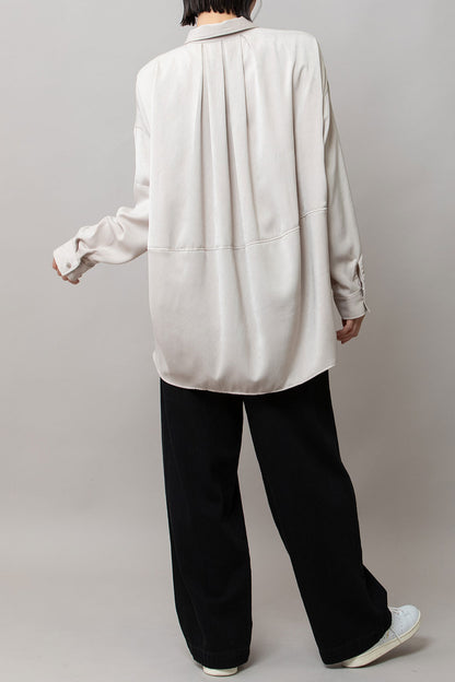 Munich ヴィンテージサテンプルオーバーシャツ【MN252T65】