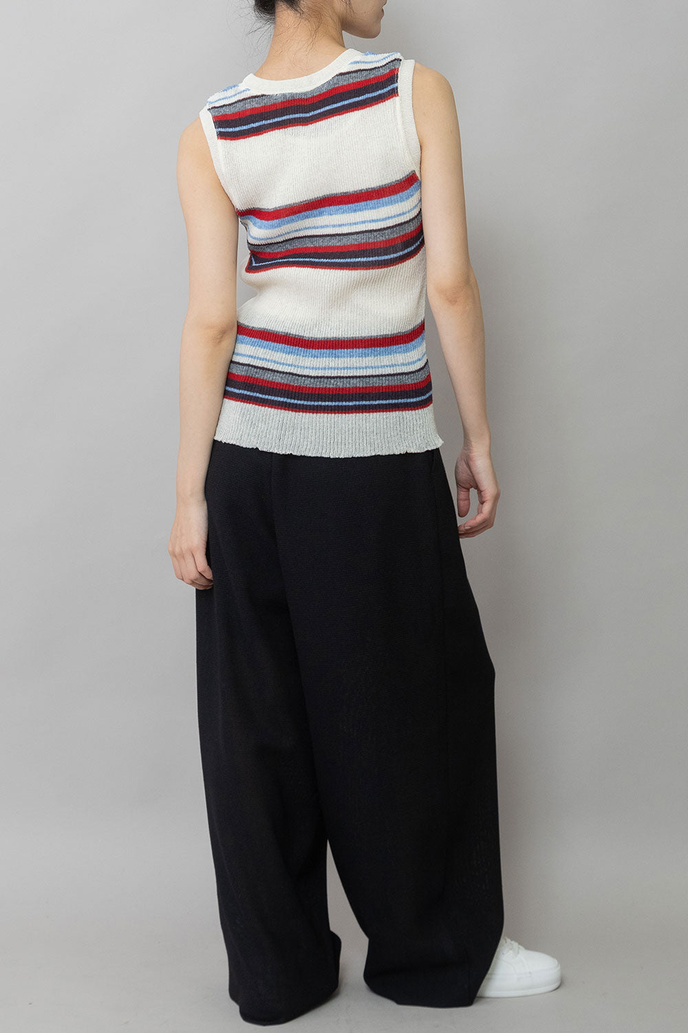 Munich ポリエステルレーヨンカラミ織りワイドパンツ【MN261P47】