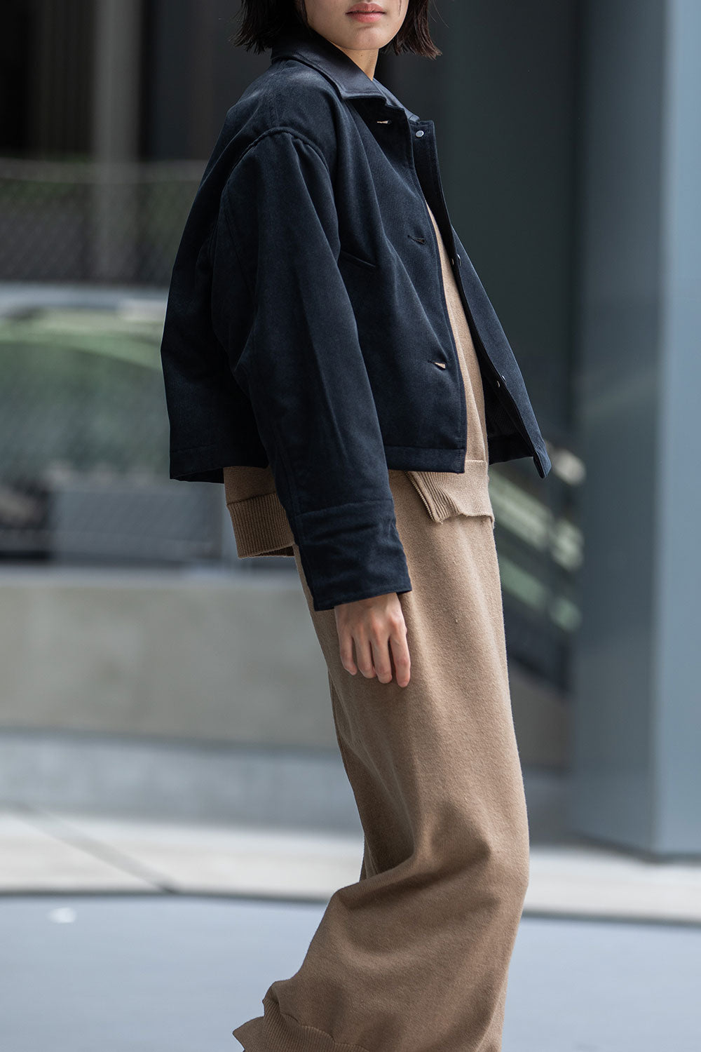 Munich ナノコーデュロイ＆デニム×Octaショートカバーオール【MN252B66】