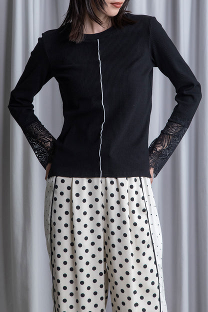 MARECHAL TERRE 袖レースリブインナートップス【ZMT261CT760】