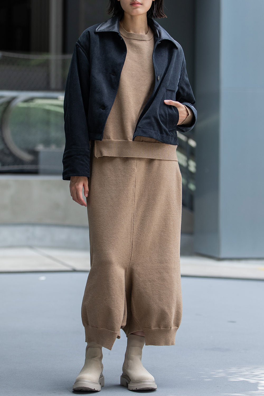 Munich ナノコーデュロイ＆デニム×Octaショートカバーオール【MN252B66】