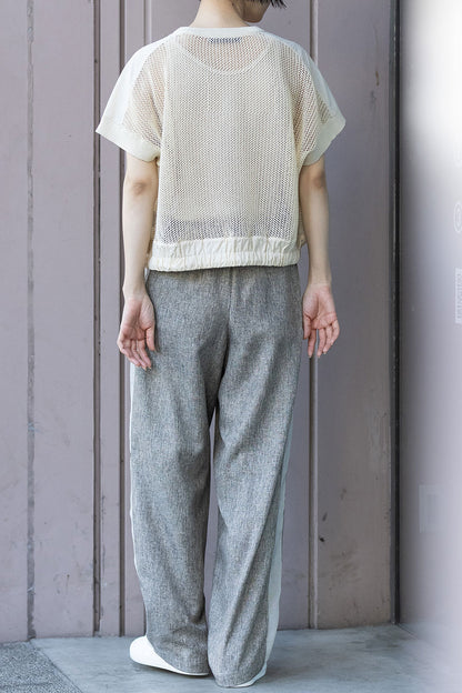 Munich ツイード調ツイル×メッシュサイドストライプパンツ【MN261P24】