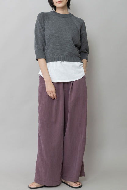 Munich コットンニットバックベルトディテールプルオーバー【MN261K16】