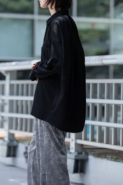 Munich ヴィンテージサテンプルオーバーシャツ【MN252T65】