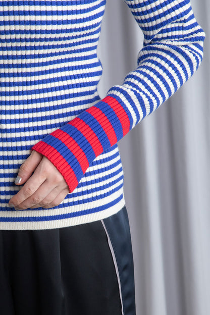 MARECHAL TERRE ボーダータートルニット【ZMT256KN614】