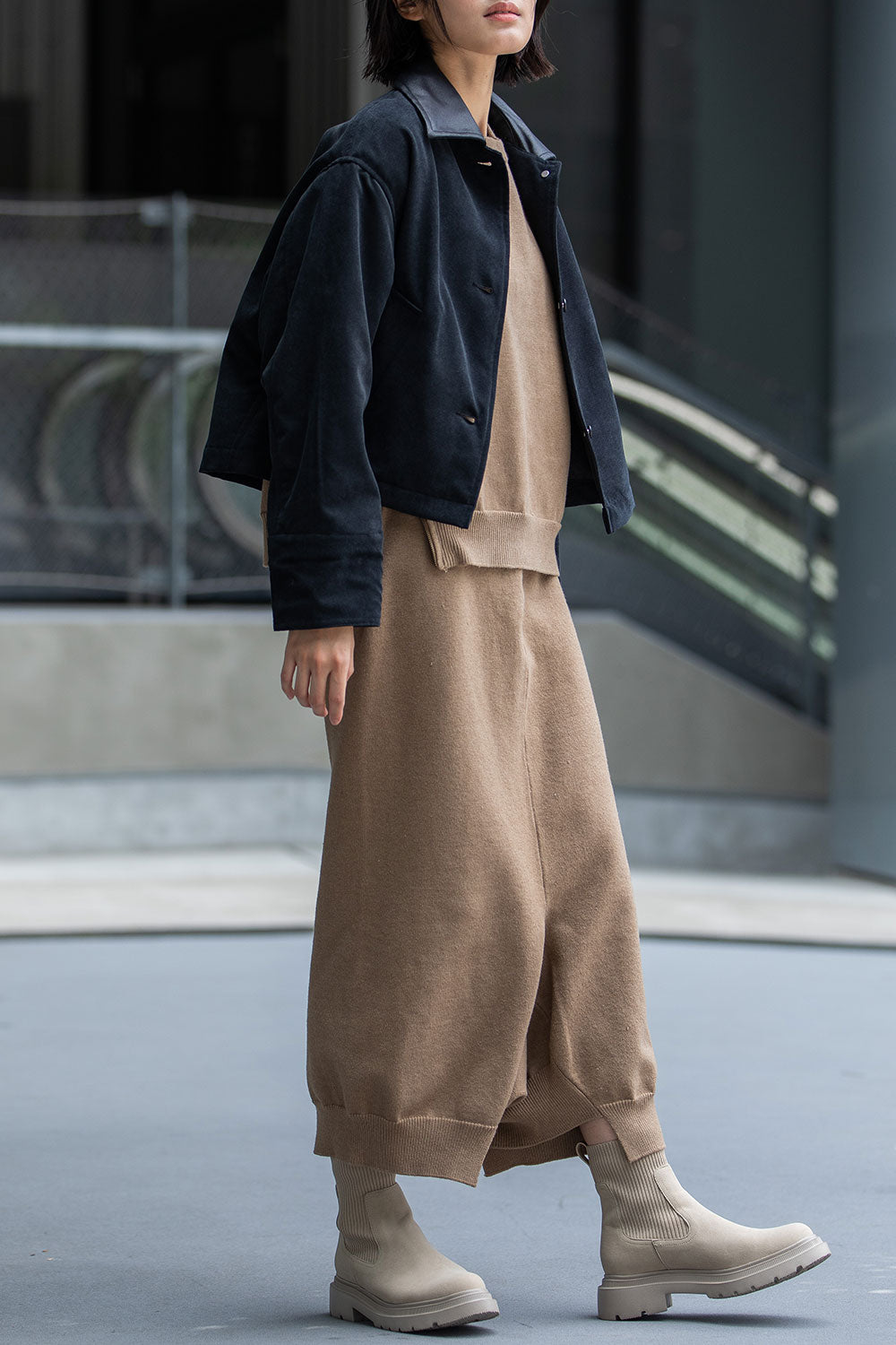 Munich ナノコーデュロイ＆デニム×Octaショートカバーオール【MN252B66】