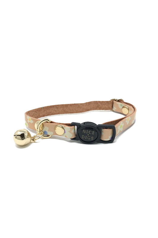 NICE DIGS POSIE LEATHER CAT COLLAR