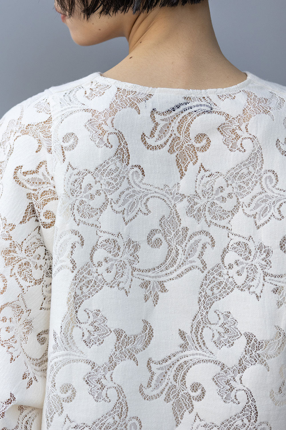 Munich コットンポリエステルレースドッキングブラウス【MN261T29】