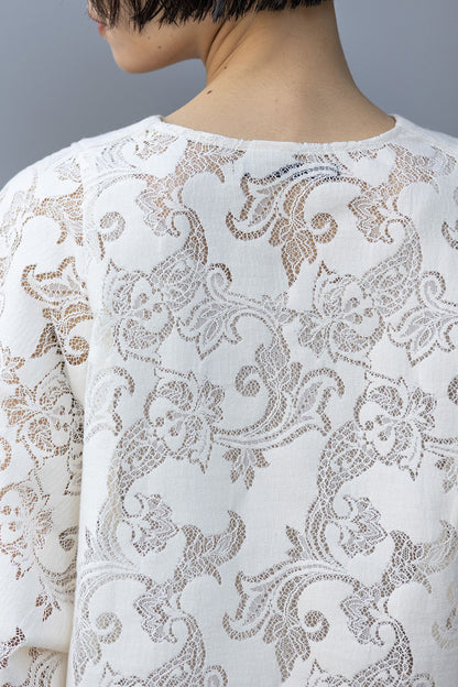 Munich コットンポリエステルレースドッキングブラウス【MN261T29】