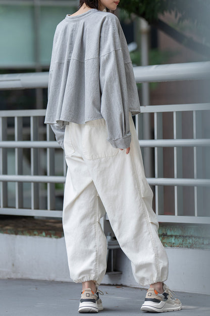 Munich 6ozスラブデニム２wayクロップドシャツ【MN261T14】