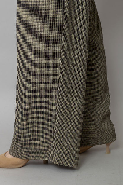 Munich ポリエステルレーヨンカラミ織りワイドパンツ【MN261P47】