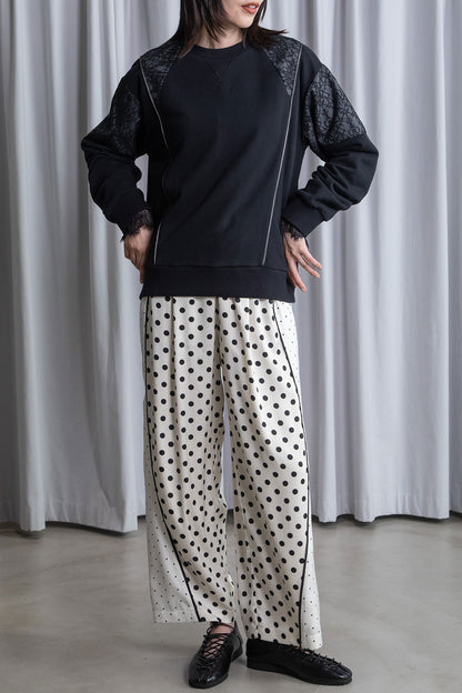 MARECHAL TERRE レース切替えスウェットトップス【ZMT261CT759】