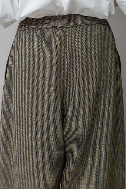 Munich ポリエステルレーヨンカラミ織りワイドパンツ【MN261P47】