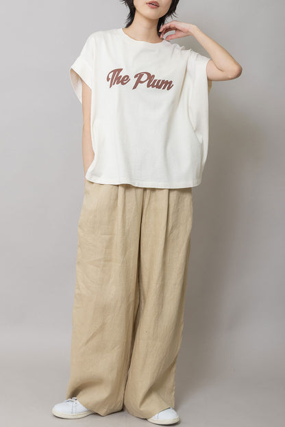 Munich "The Plum"ロゴプリントタックスリーブTシャツ【MN261U34】