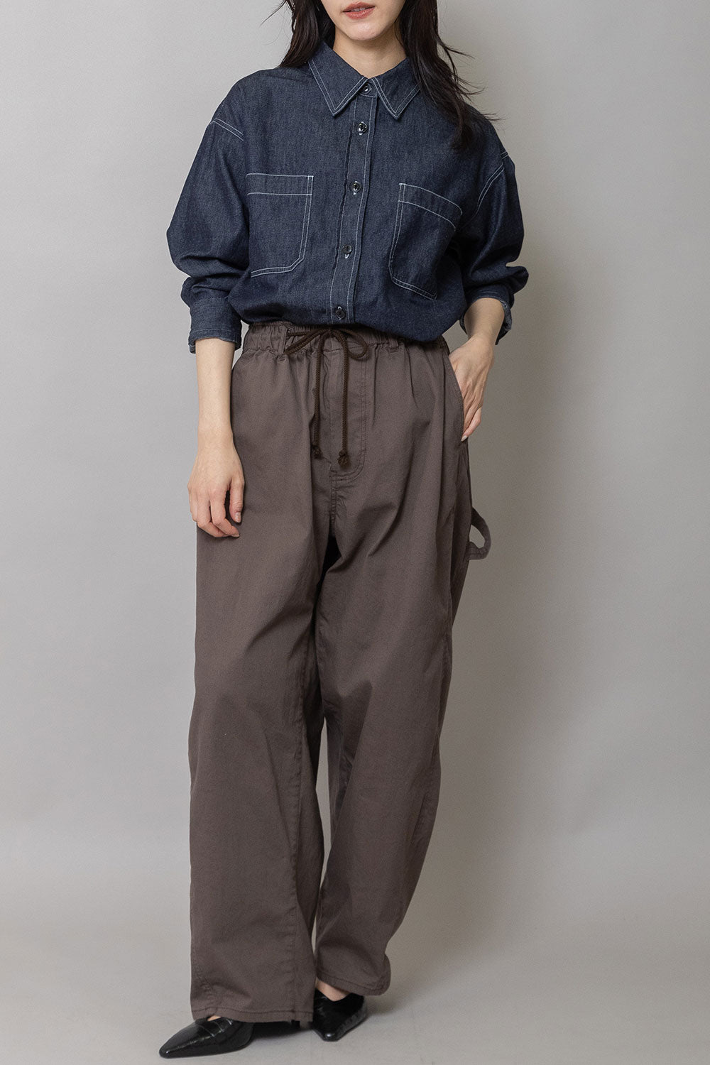 Munich 6ozスラブデニムバックコクーンシャツ【MN262T07】