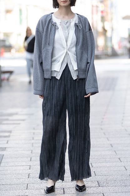 Munich ワッシャープリーツシアーデニムワイドパンツ【MN252P19】