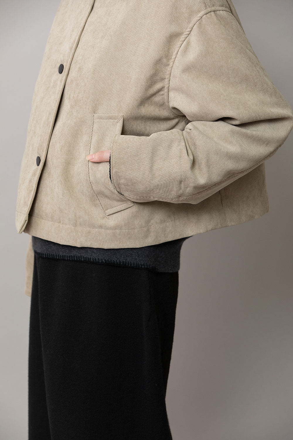 Munich ナノコーデュロイ＆デニム×Octaショートカバーオール【MN252B66】