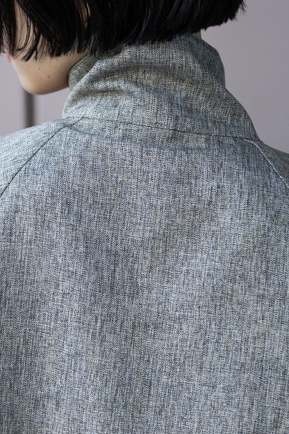 Munich ツイード調ツイル×メッシュレイヤードジップブルゾン【MN261B23】