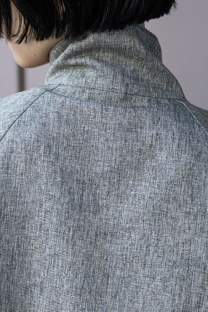 Munich ツイード調ツイル×メッシュレイヤードジップブルゾン【MN261B23】