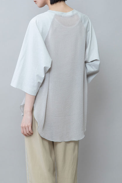 Munich コットンジャージ×ジョーゼットドッキングTシャツ【MN252U05】