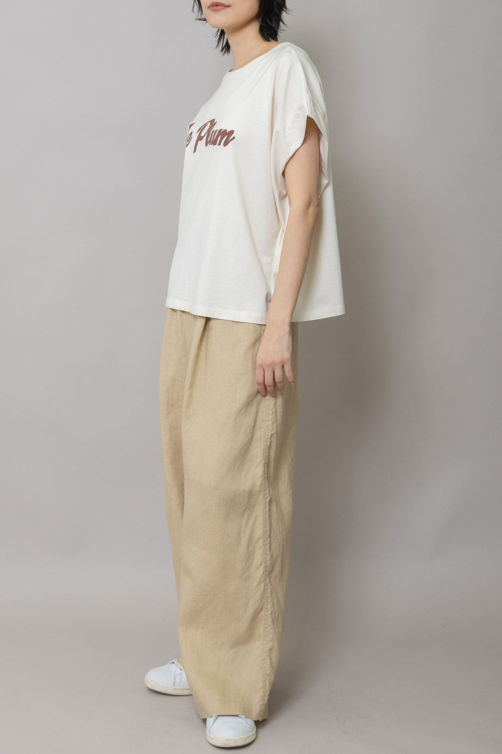 Munich "The Plum"ロゴプリントタックスリーブTシャツ【MN261U34】