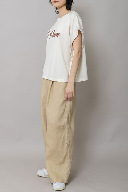 Munich "The Plum"ロゴプリントタックスリーブTシャツ【MN261U34】