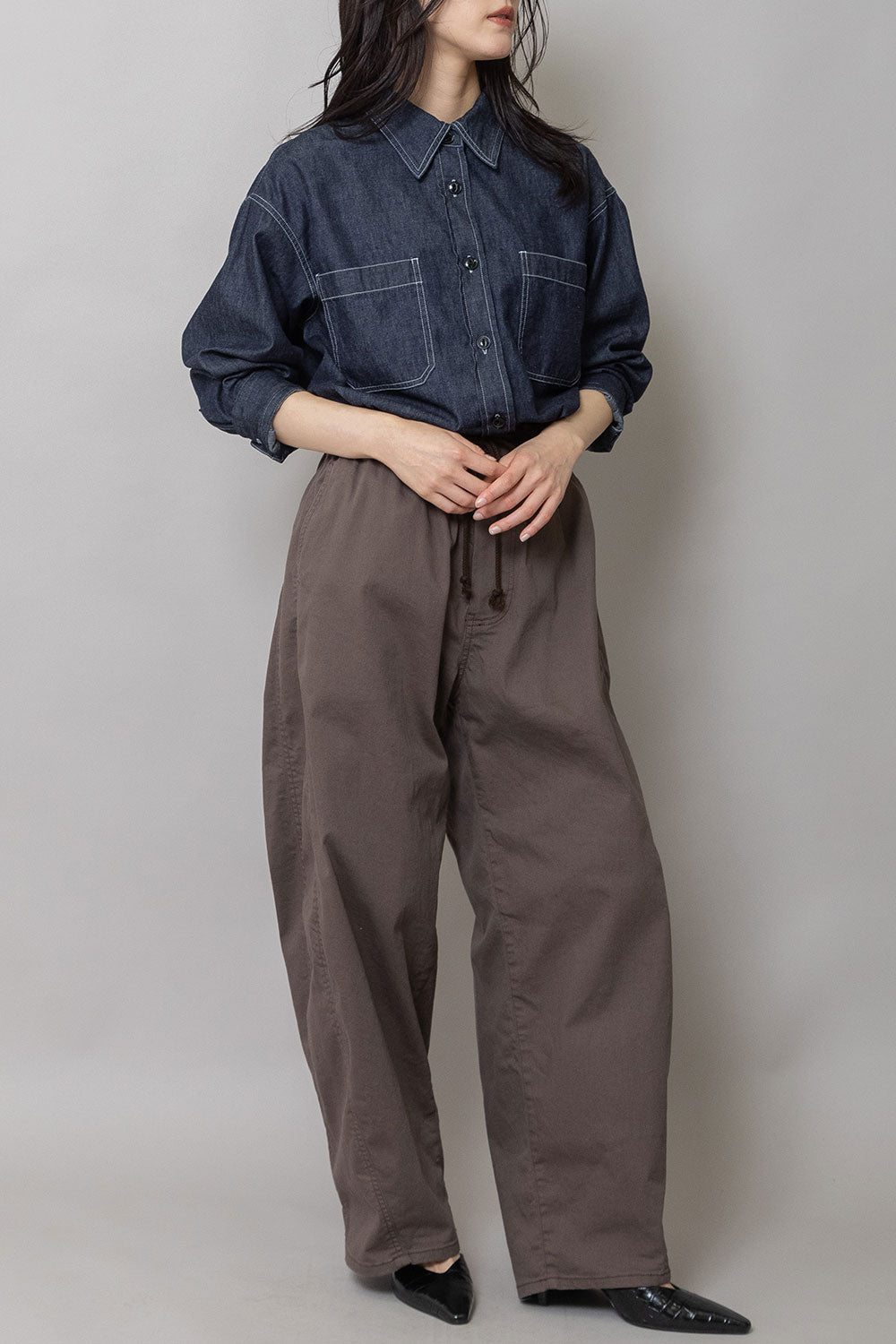 Munich 6ozスラブデニムバックコクーンシャツ【MN262T07】