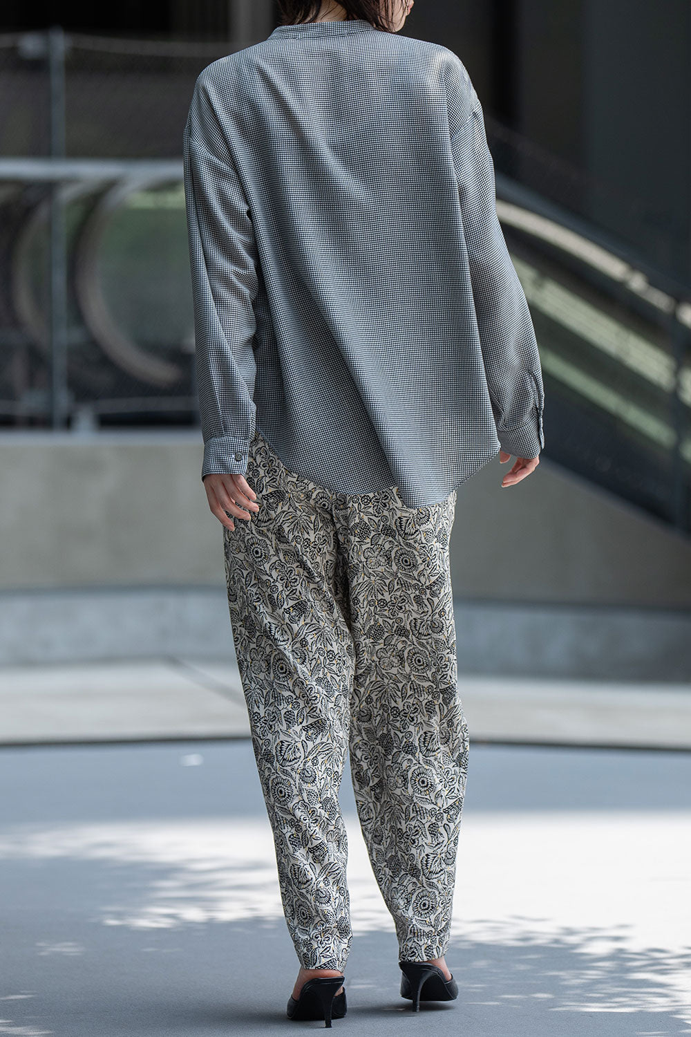 Munich ウォッシャブルウールビエラバンドカラーシャツ【MN252T61】