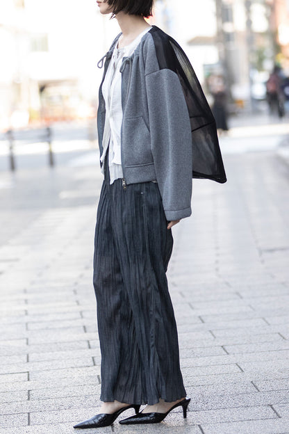 Munich ワッシャープリーツシアーデニムワイドパンツ【MN252P19】
