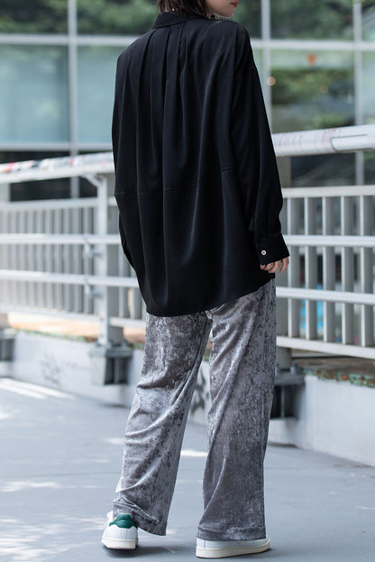 Munich ヴィンテージサテンプルオーバーシャツ【MN252T65】