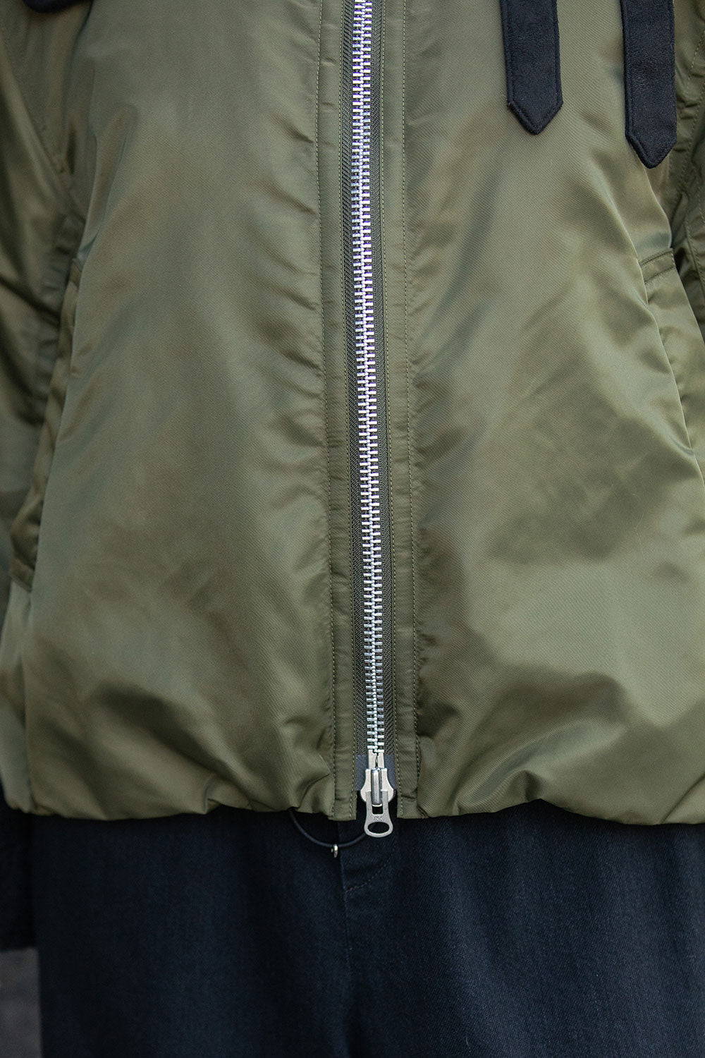 Munich ナイロンツイル×シープボアフライトブルゾン【MN252B45】