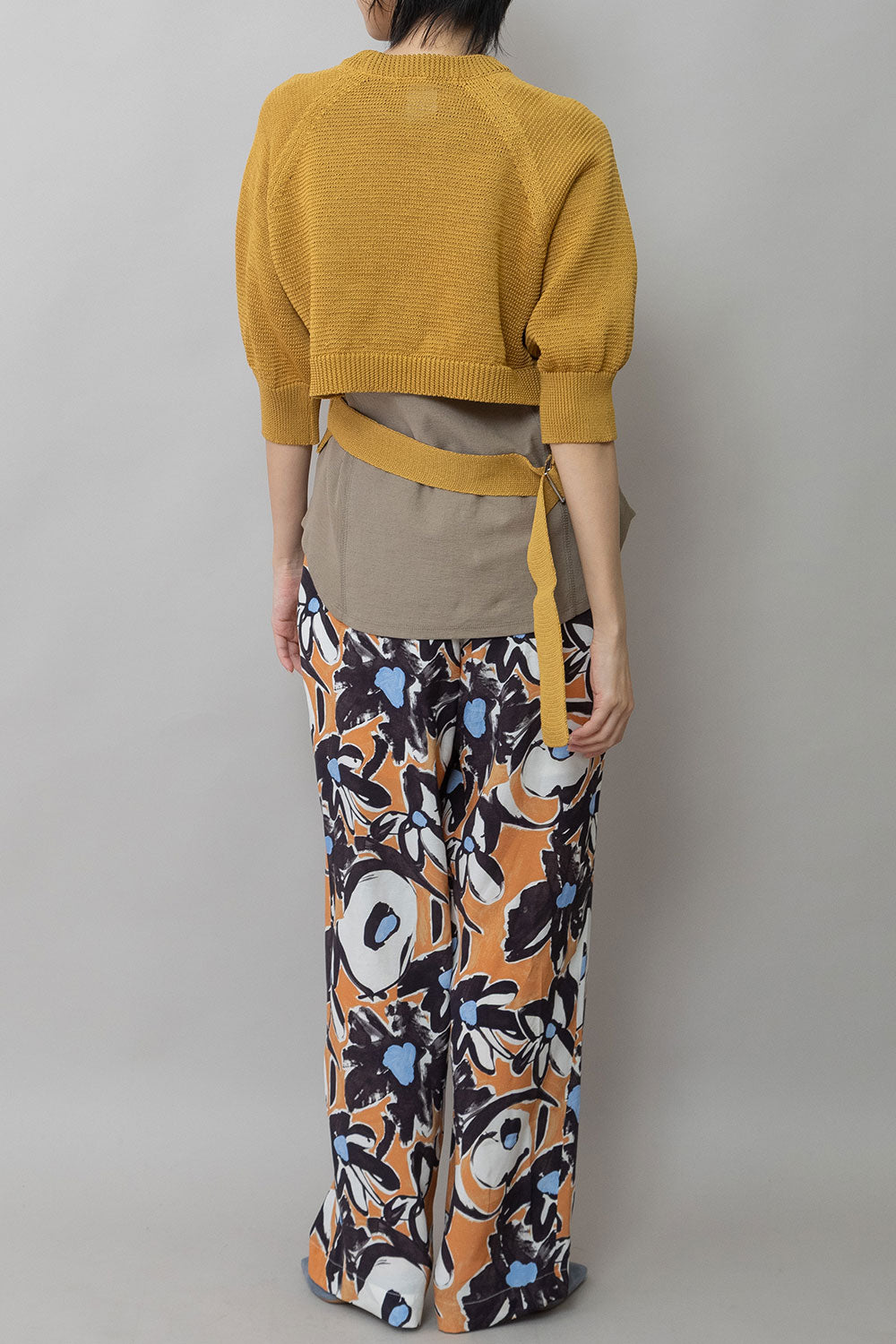 Munich コットンニットバックベルトディテールプルオーバー【MN261K16】