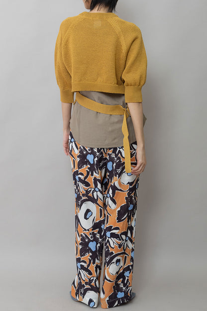 Munich コットンニットバックベルトディテールプルオーバー【MN261K16】