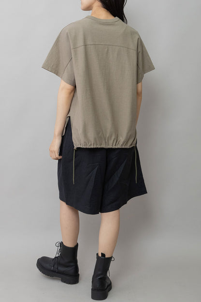 Munich ブークレーライトジャージドローストリングヘムトップス【MN261U17】