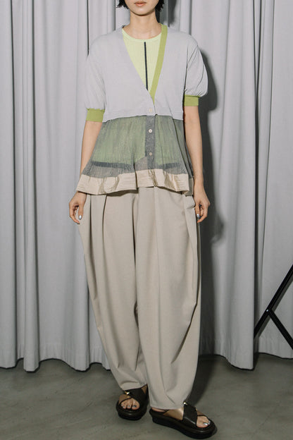 MARECHAL TERRE 裾プリーツニットカーディガン【ZMT262KN106】