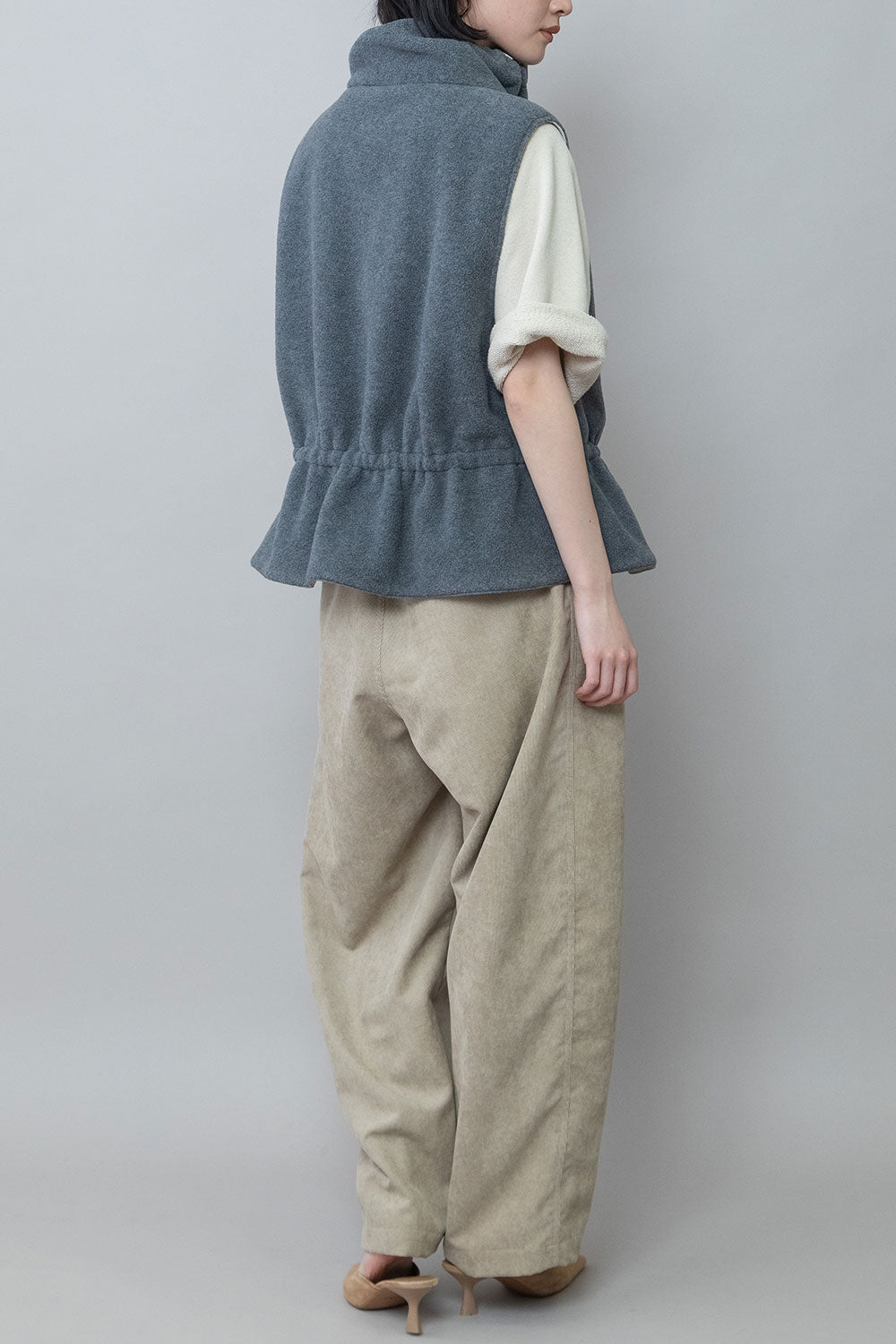 Munich ナイロンタフタ×フリースリバーシブルジレ【MN252B33】