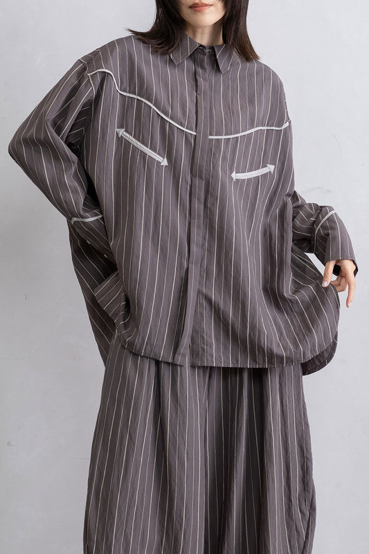 MARECHAL TERRE ウエスタンルーズオーバーシャツ【ZMT261BL012】