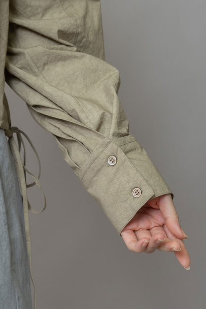 Munich コットンリネンタイプライタークロップドシャツ【MN261T26】