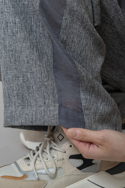 Munich ツイード調ツイル×メッシュサイドストライプパンツ【MN261P24】