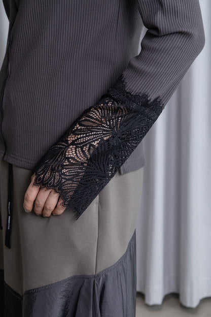 MARECHAL TERRE 袖レースリブインナートップス【ZMT261CT760】