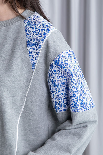 MARECHAL TERRE レース切替えスウェットトップス【ZMT261CT759】