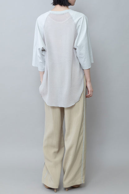 Munich コットンジャージ×ジョーゼットドッキングTシャツ【MN252U05】
