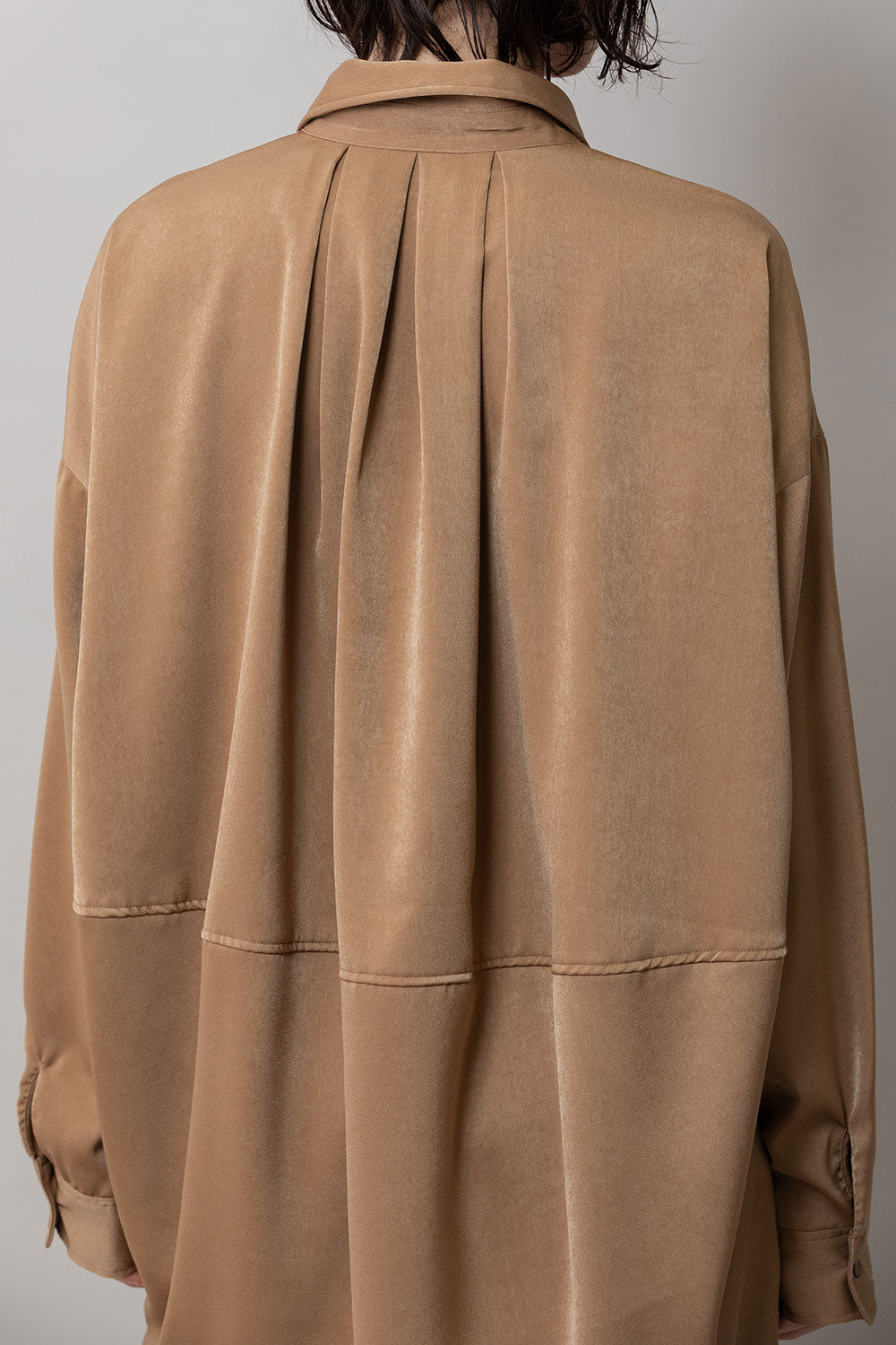 Munich ヴィンテージサテンプルオーバーシャツ【MN252T65】