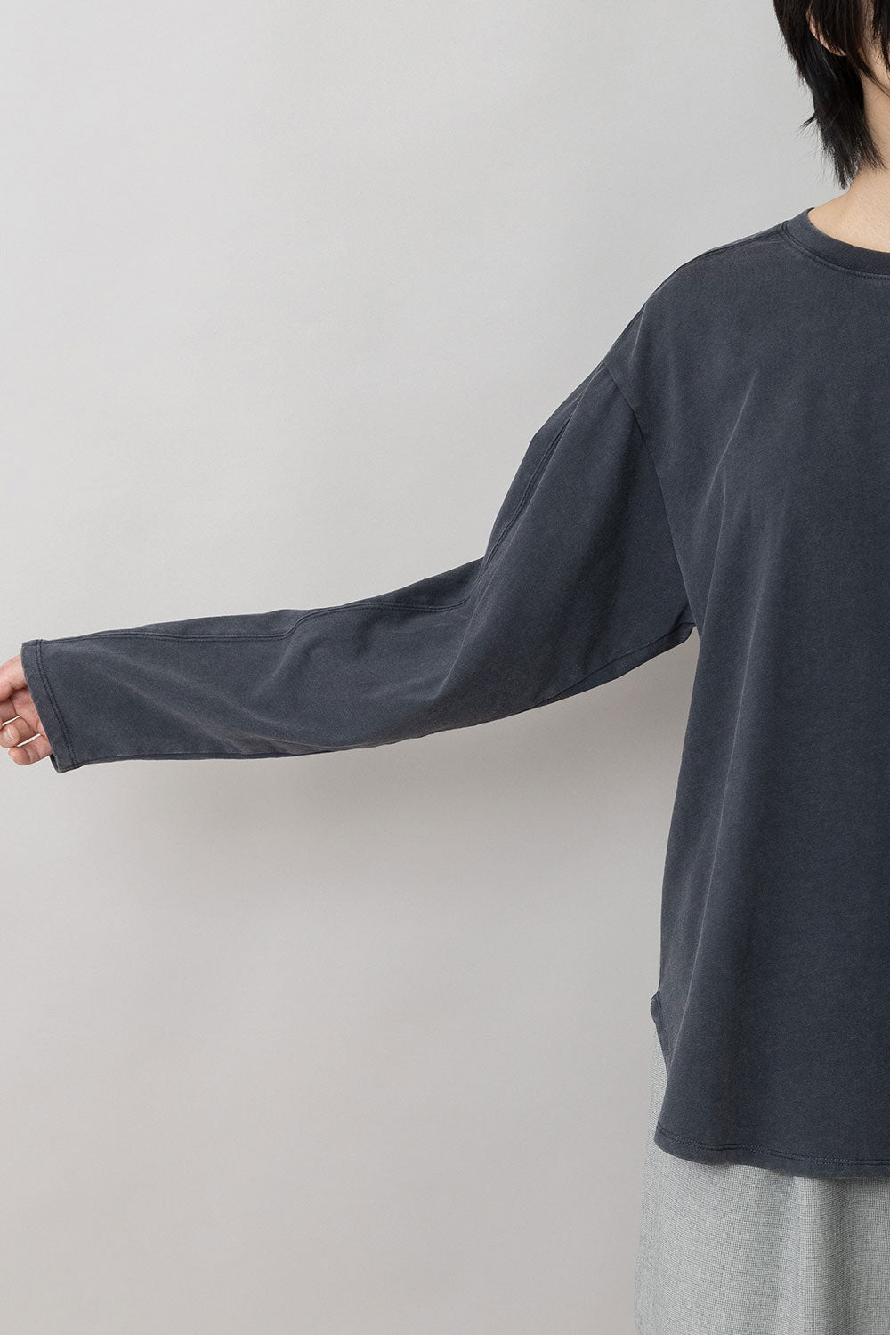 Munich コットンジャージ ラウンドヘムロングTシャツ【MN262U06】