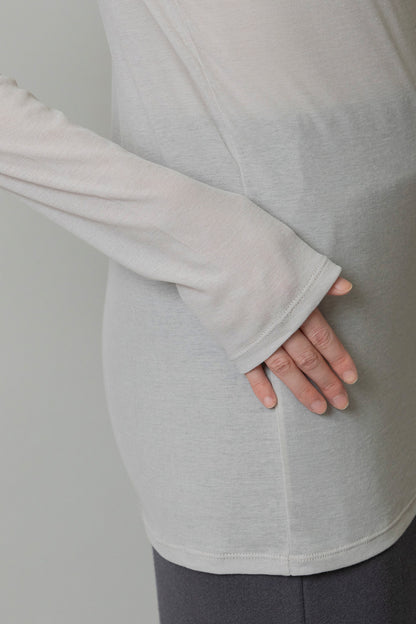 Munich シアーストレッチリブクルーネックプルオーバー【MN242U17】