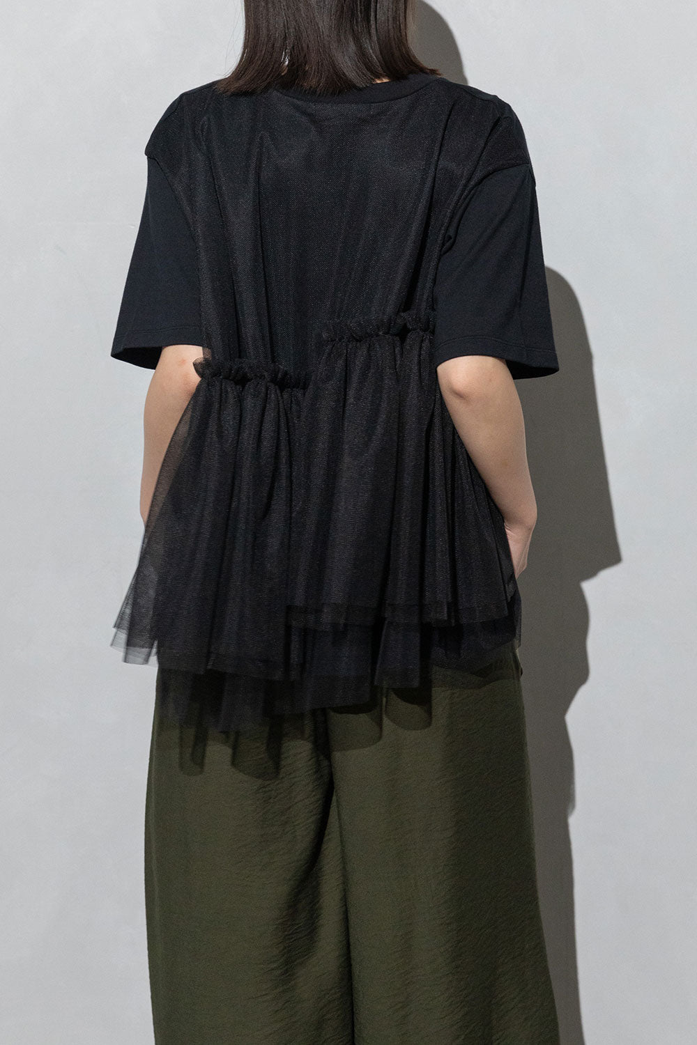 【MARECHAL TERRE】　フリルデザインTシャツ　トップス MARECHAL TERRE tシャツ フリルジョイントトップス レディース