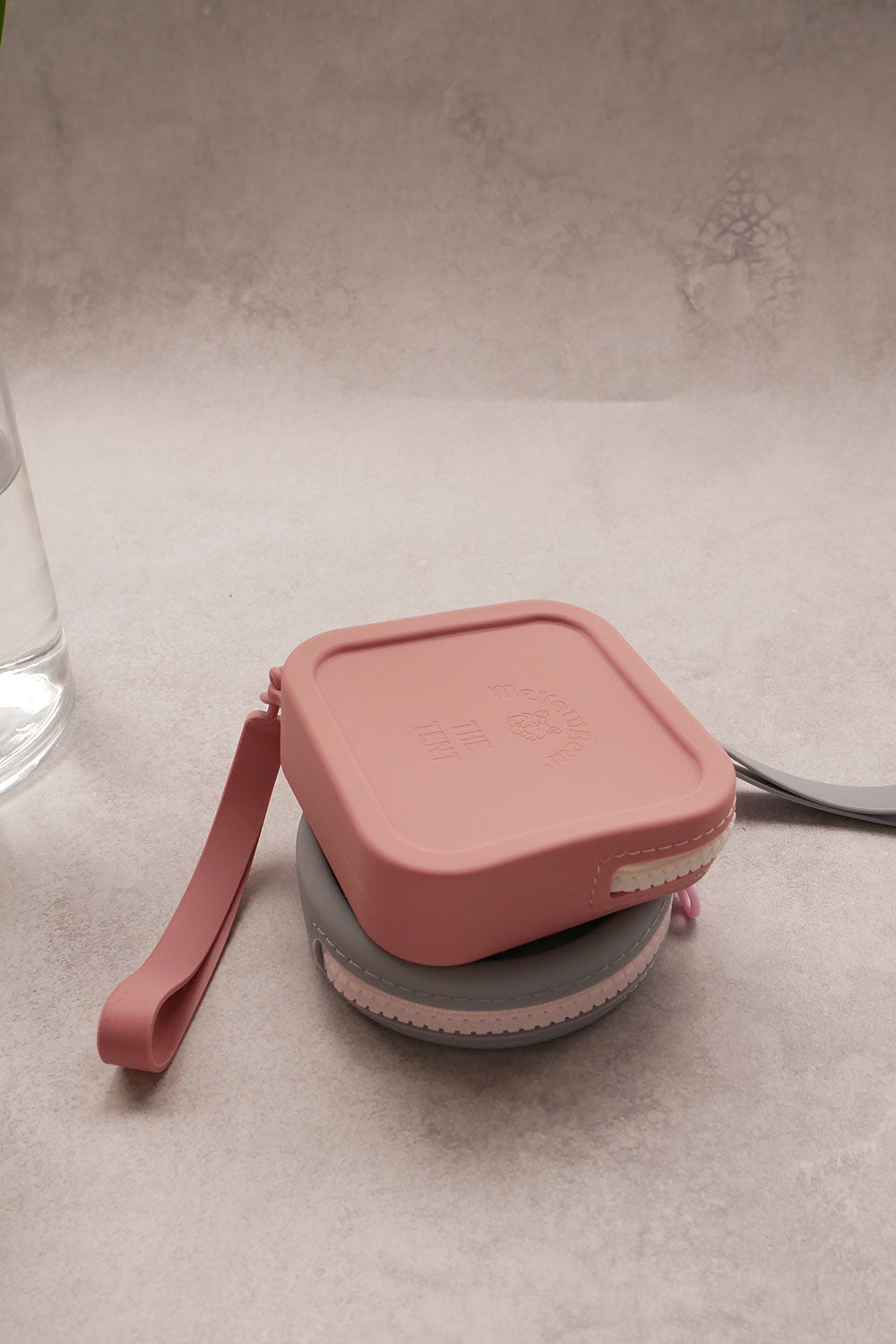 mellowbear × TheTENT Washable Treats holder - Sakura Pink / Oatsmilk