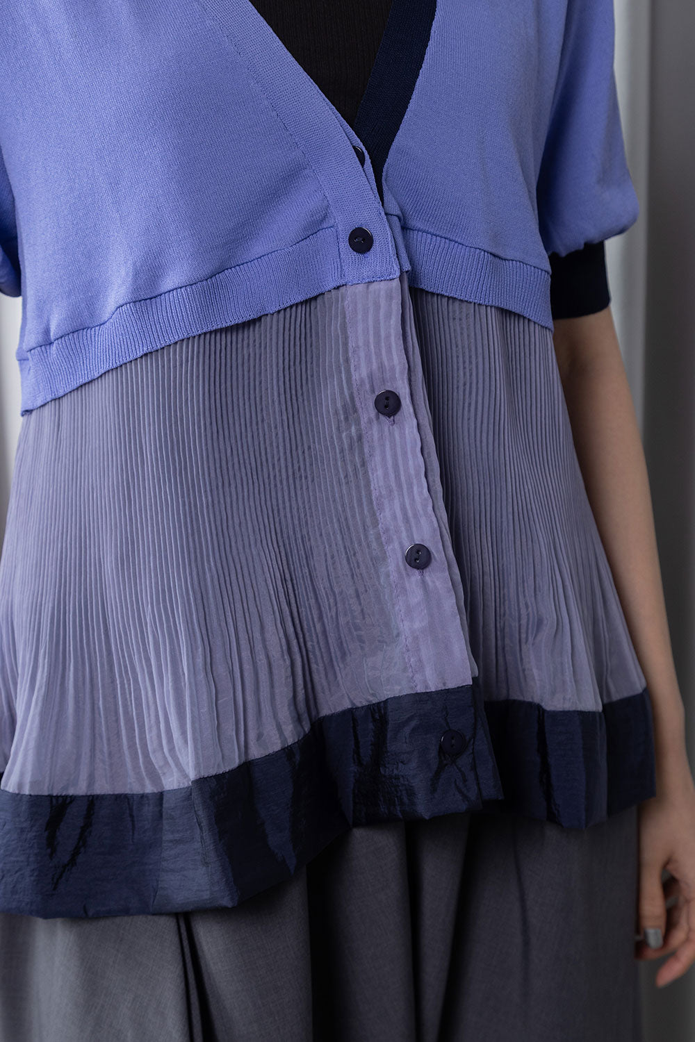 MARECHAL TERRE 裾プリーツニットカーディガン【ZMT262KN106】