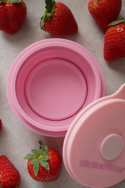 mellowbear 《限定色》蓋付きお水飲みボウル - Sunset / Baby Pink